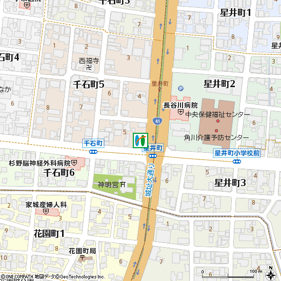 富山南支店付近の地図